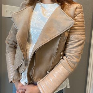 Faux Suede Leather Jacket